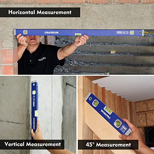 3-Piece Aluminum Spirit Level Set with Carrying Bag
