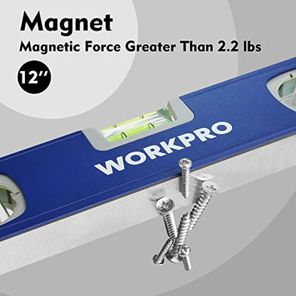3-Piece Aluminum Spirit Level Set with Carrying Bag
