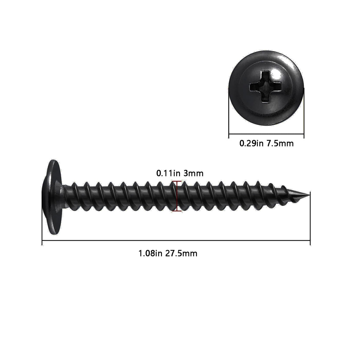 Phillips Truss Head Self-Tapping Wood Screws