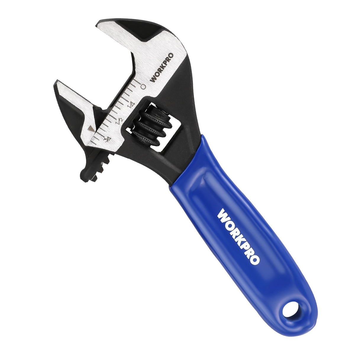 Adjustable Wrench with Wide Jaw and Cr-V Steel