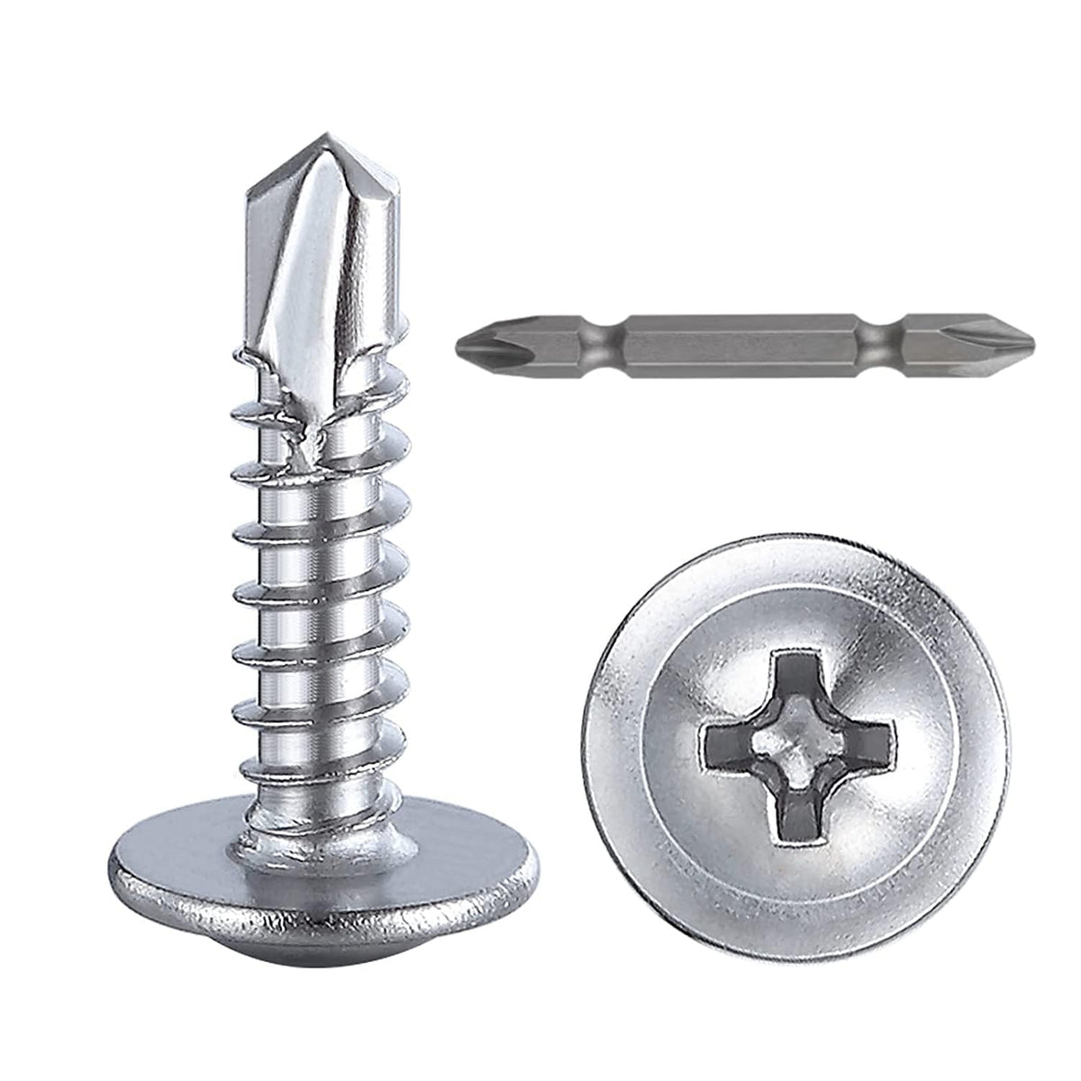 Wensilon #8 x 3/4-In Self-Tapping Screws, 300 Pack