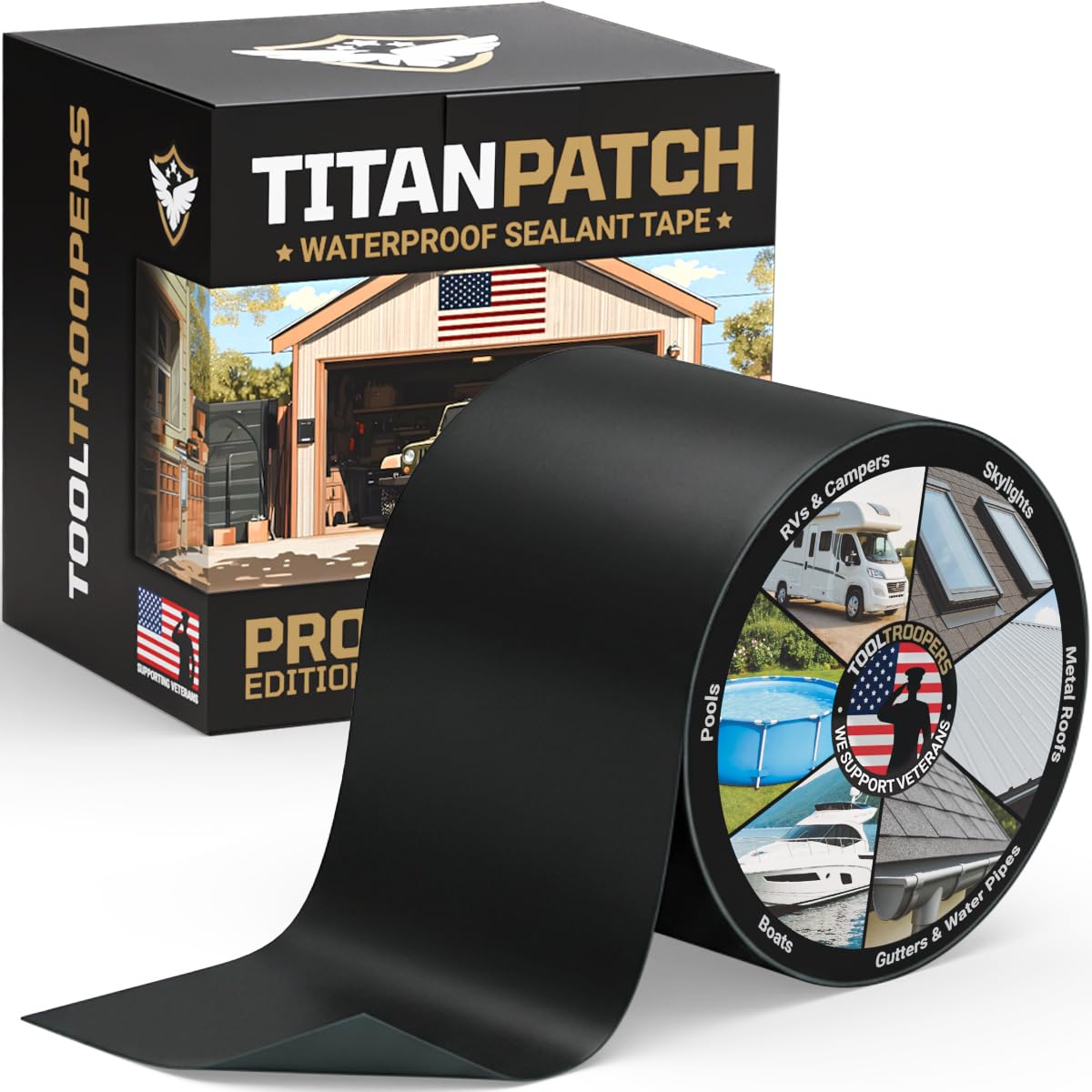 TITANPATCH PRO Waterproof Sealant Tape – 4-In Wide