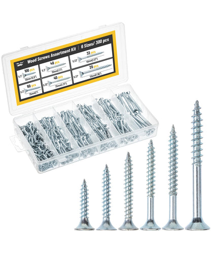 Mr. Pen- Wood Screws Assortment Kit, 152 pcs, Phillips Tips, Wood Screws