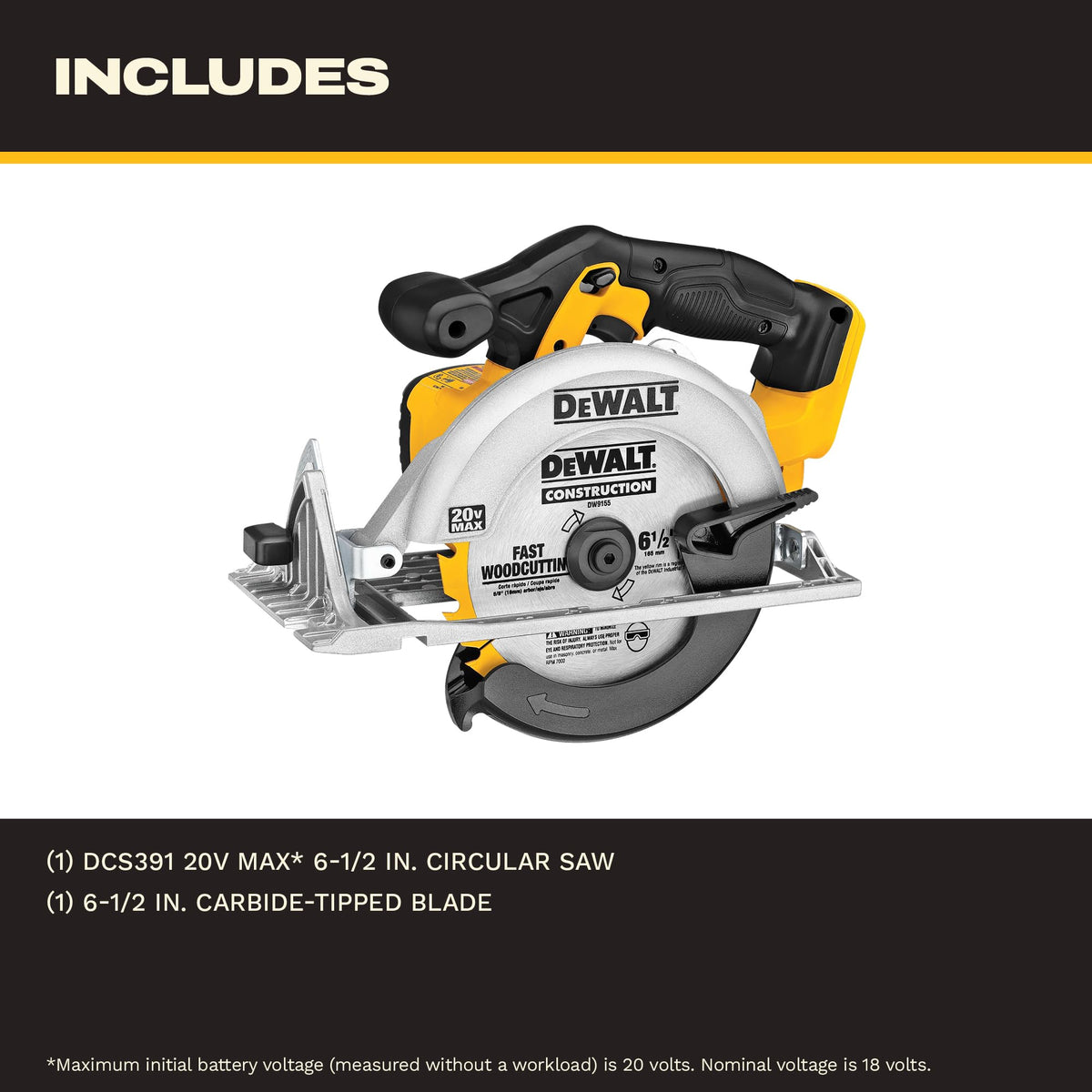 DEWALT 20V MAX 6-1/2-In Cordless Circular Saw