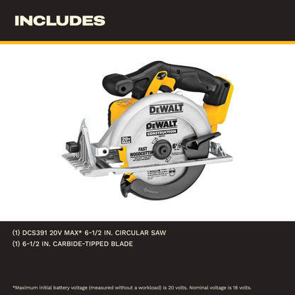 DEWALT 20V MAX 6-1/2-In Cordless Circular Saw