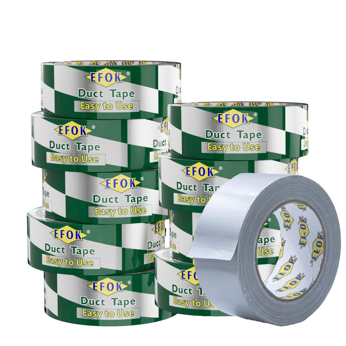 EFOK Heavy-Duty Waterproof Duct Tape – 10 Pack