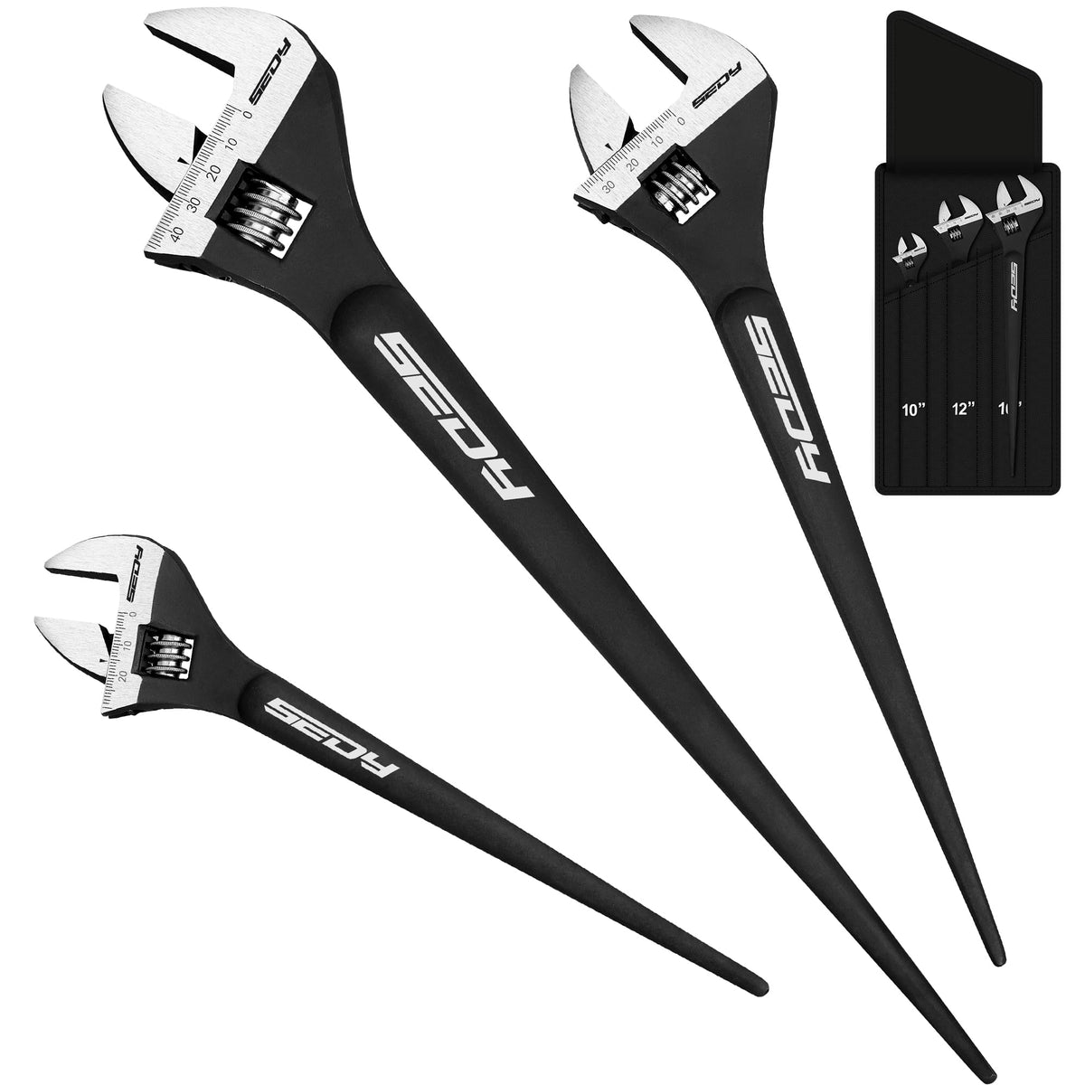Adjustable Wrench Set for Home and Workshop Repairs