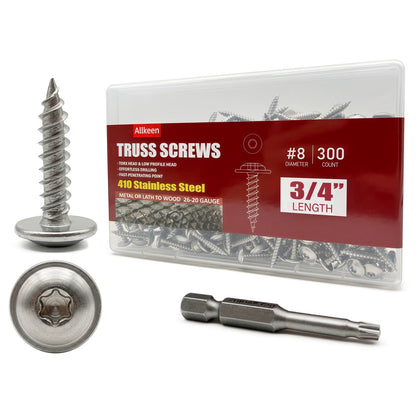 T20 Torx Wood Screws in 410 Stainless Steel