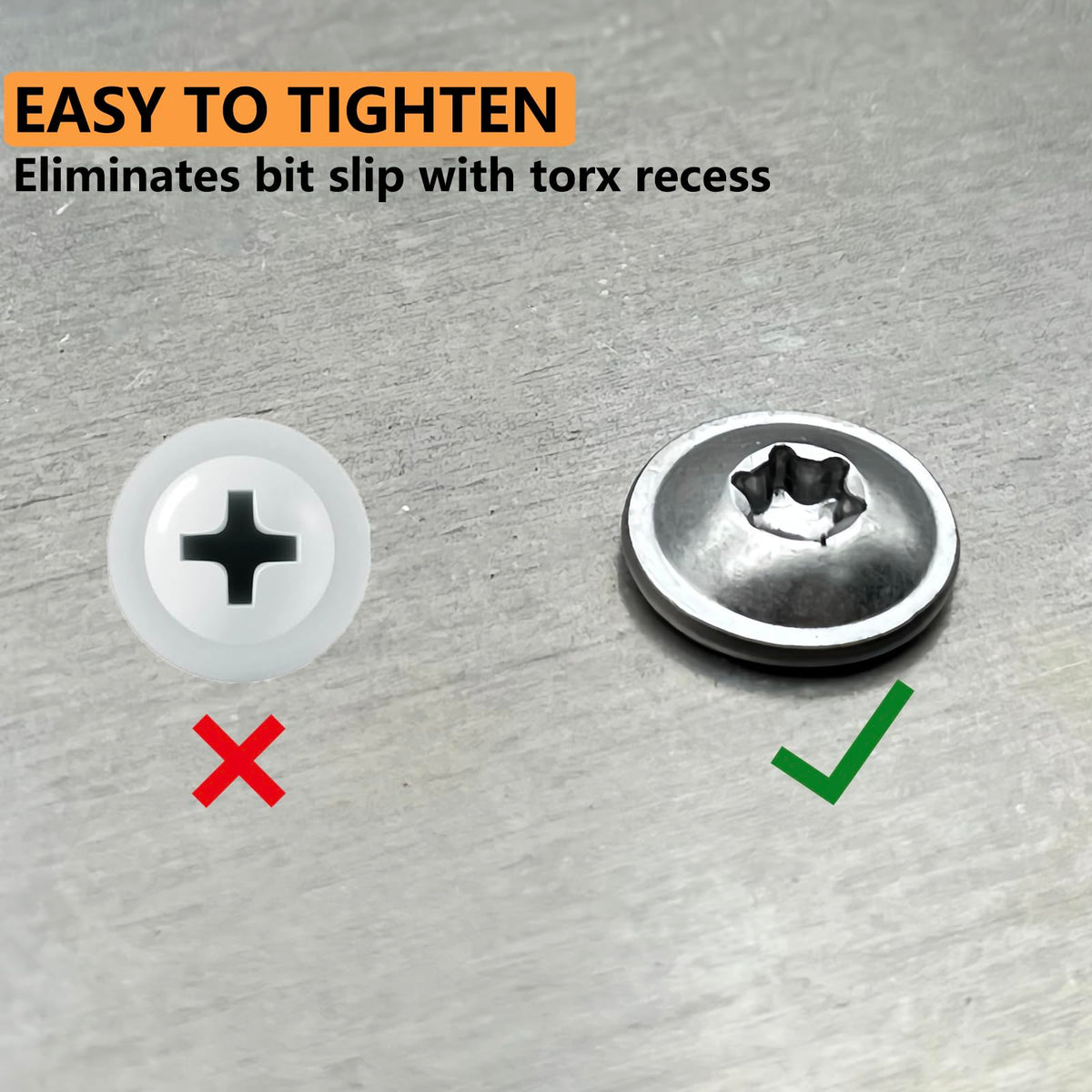 T20 Torx Wood Screws in 410 Stainless Steel