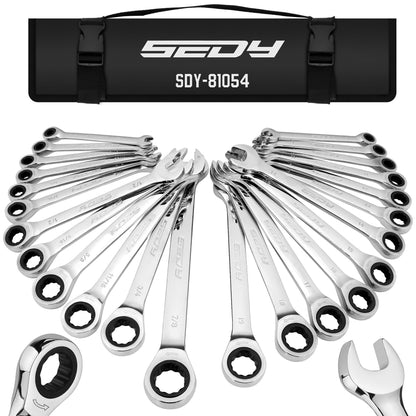 SAE & Metric Combination Wrench Set for Repairs