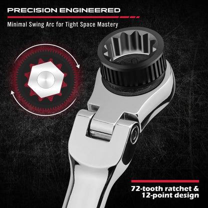 SAE & Metric Combination Wrench Set for Repairs