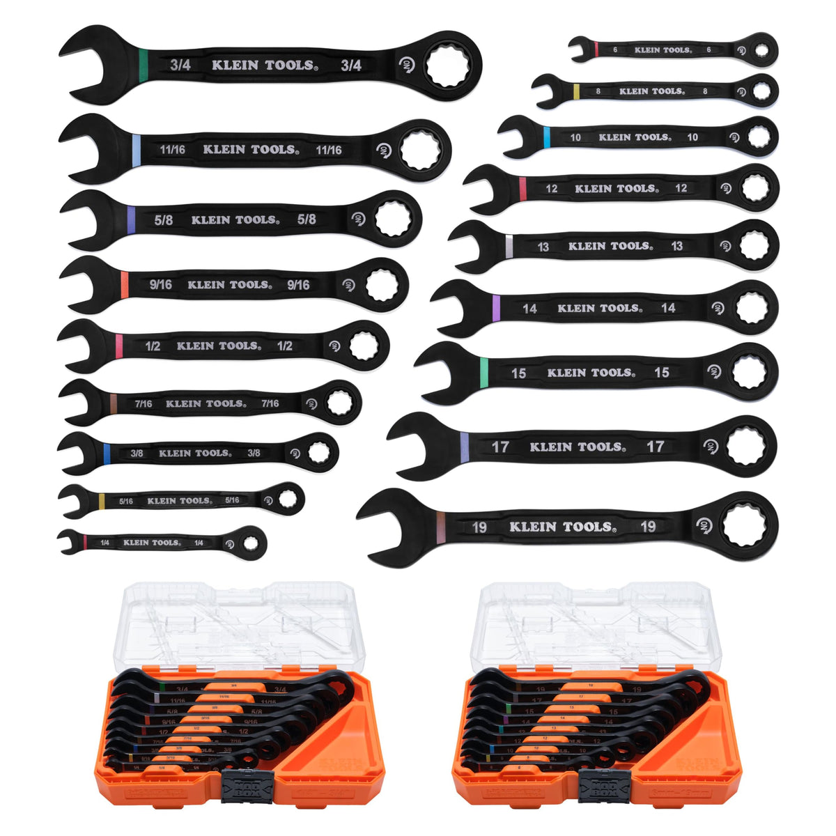 18-Piece Combination Ratcheting Wrench Set