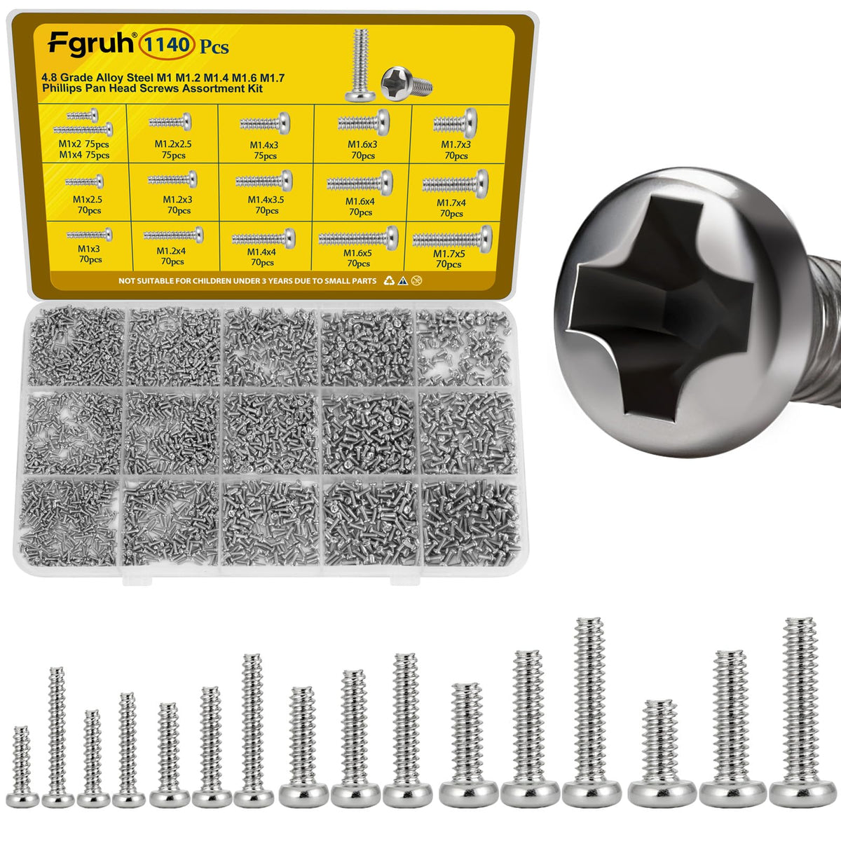 Assorted Screws and Bolts Set for Home Repairs