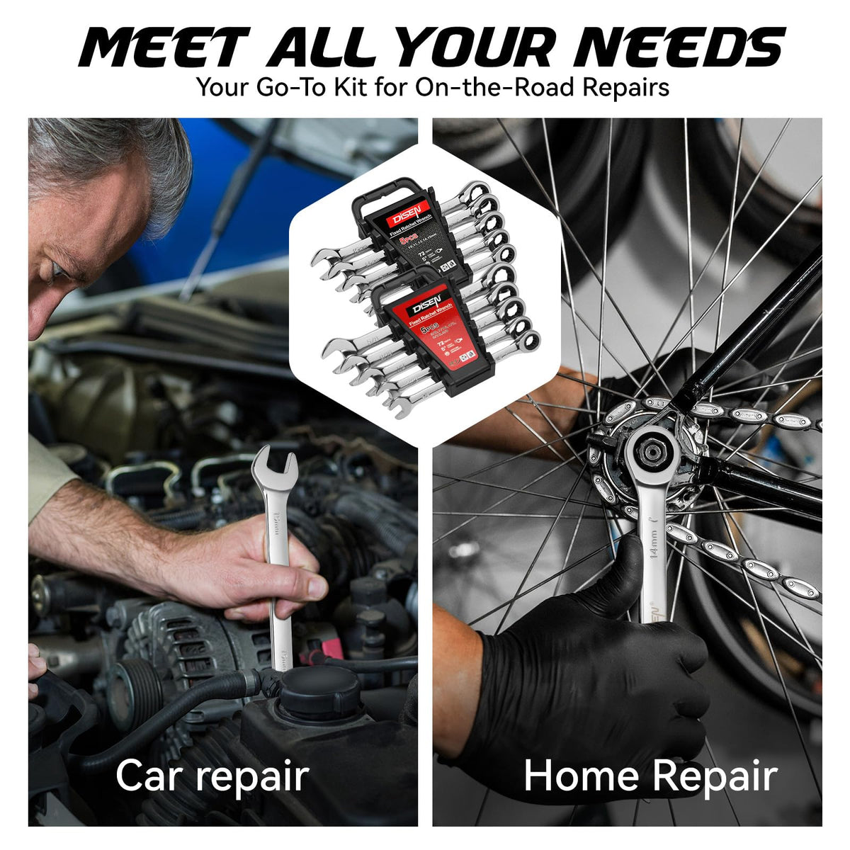 Ratchet Wrench Set for Automotive and Home Repairs