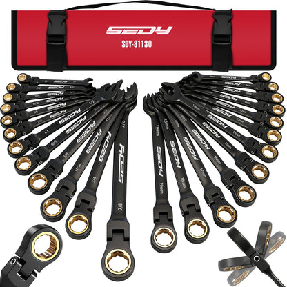 SAE & Metric Combination Wrench Set for Repairs