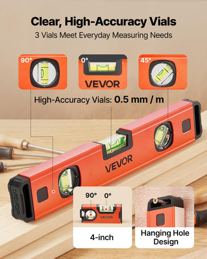 Magnetic Torpedo Level with Aluminum Alloy Body