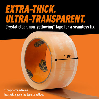 Gorilla Crystal Clear Tape – Weather Resistant 6-Pack