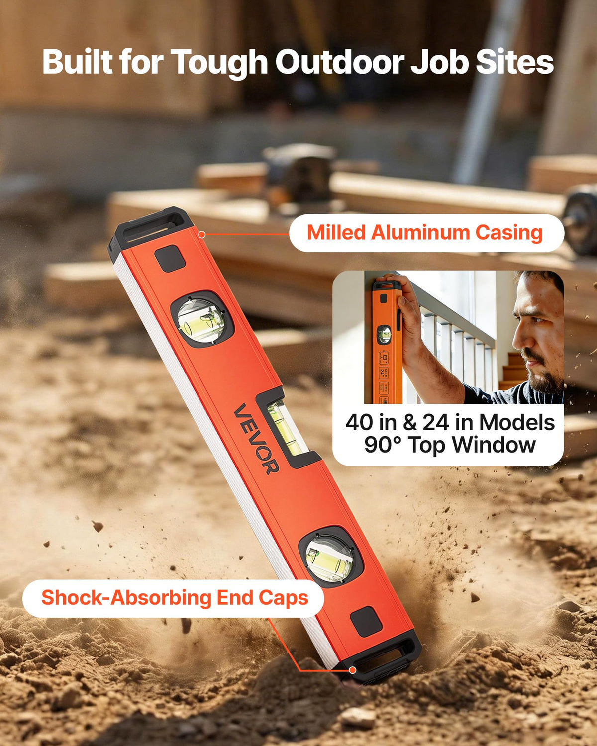 Magnetic Torpedo Level with Aluminum Alloy Body