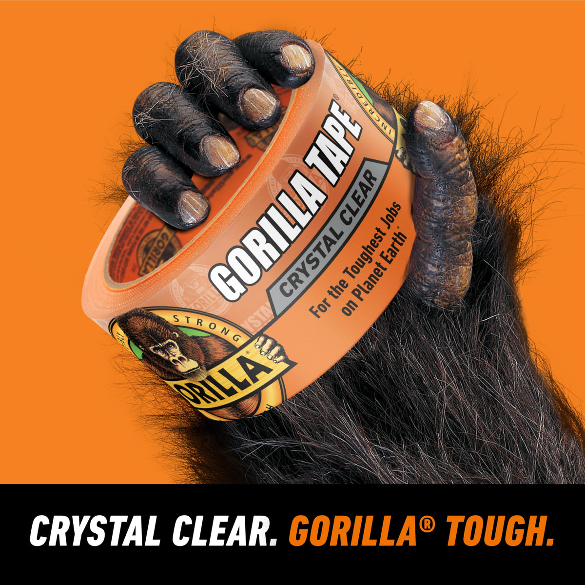 Gorilla Crystal Clear Tape – Weather Resistant 6-Pack